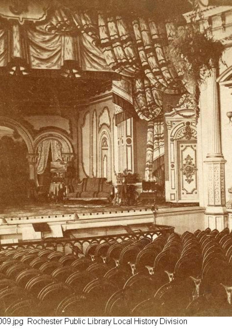 Grand Opera House S. St. Paul Street (later South Avenue), Rochester, NY. Oscar Wilde lecture
