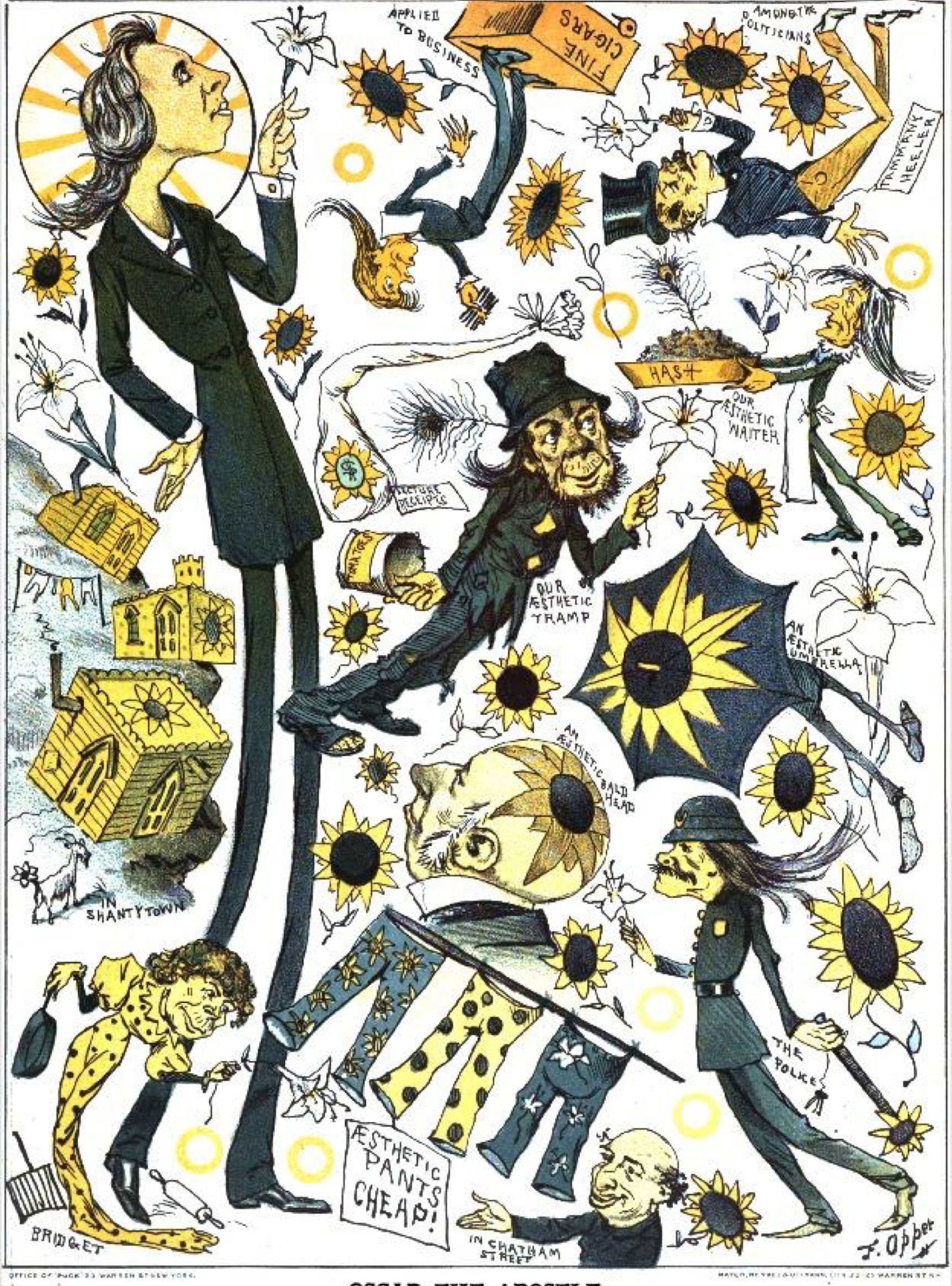 Oscar The Apostle Puck magazine, issue 253, January 11th, 1882  Puck’s dream of an aesthetic future for America.