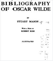 Bibliography of Oscar Wilde Title Page