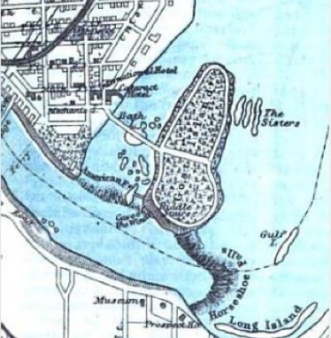 Location of Prospect House marked at the foot of the map close to the falls
